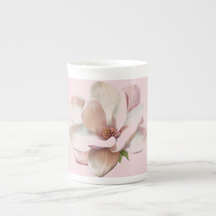 Roze magnolia bone china cup porselein kop