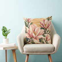 Roze Magnolia Botanische Kunst