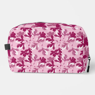 Roze magnolia botanische print toilettasje