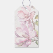 Roze Magnolia Naar en Van Gift Label Cadeaulabel (Achterkant)