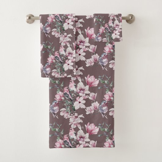 Roze Magnolias Bad Handdoek (Insitu)