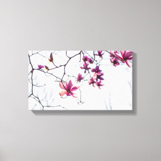 Roze magnolias canvas afdruk