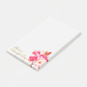  Roze Magnolias Floral Blocnote Post-it® Notes (Schuin)