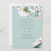 Roze Magnolias Sage Eucalyptus Dusty Blue Wedding (Voorkant)