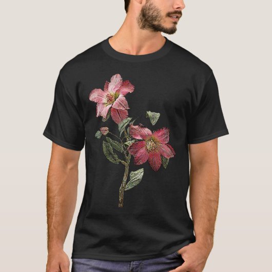 Roze Magnolias T-shirt (Voorkant)