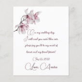 Roze Magnolias zal je wijsmaken. (Achterkant)