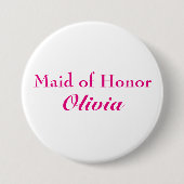 Roze Maid of Honor Button (Voorkant)