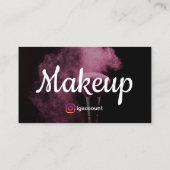 Roze Make-up Artiest Visitekaartje (Achterkant)