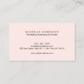  roze make-up en Beauty Visitekaartje (Achterkant)