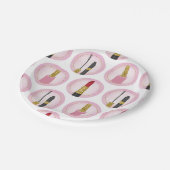 Roze Makeup Cosmetic Pattern Cosmetology Papieren Bordje (Gekanteld)