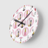 Roze Makeup Cosmetic Pattern Cosmetology Ronde Klok (Hoek)