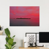 Roze Maldiven Poster (Thuiskantoor)