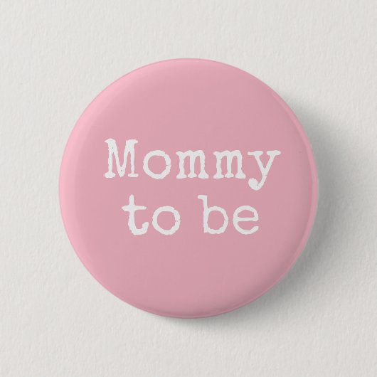 Roze mama om Baby shower Button te zijn (Voorkant)