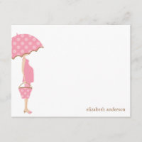 Roze mama om Baby shower te zijn Dank je kaarten