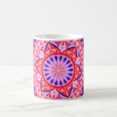 Roze Mandala Boho Levendig Geometrisch Patroon Gez Koffiemok (Center)