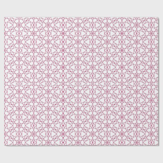 Roze Mandala geometrie Cadeaupapier (Vlak)