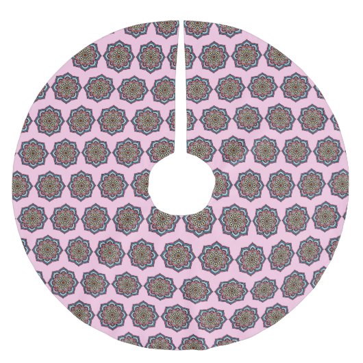 Roze Mandala Kerstboom Rok (Voorkant)