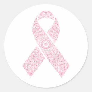 Roze Mandala-lint borstkanker   STICKER