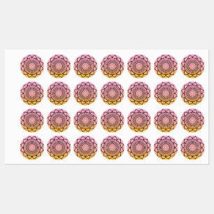Roze mandala - Mandalaart Labels