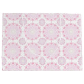  roze mandala op wit | groot cadeauzakje (Achterkant)