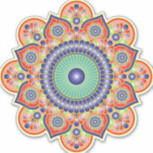 Roze mandala vinyl sticker (Voorkant)