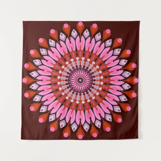 Roze Mandala Wandkleed (Voorkant)