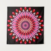 Roze Mandala Wandkleed (Voorkant (horizontaal))
