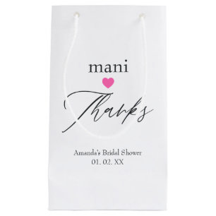 Roze mani bedankt klein cadeauzakje