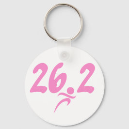 Roze marathon 26.2 sleutelhanger