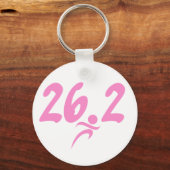Roze marathon 26.2 sleutelhanger (Voorkant)