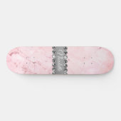 Roze Marble Diamond Bling Skateboard (Horizontaal)