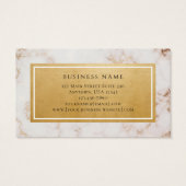 Roze Marble Gold Interior Designer Visitekaartje (Achterkant)
