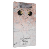Roze marble Gold Makeup Eyes Lashes Personalized Klembord (Rechts)