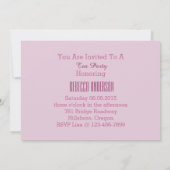 roze Marie Antoinette paris tea party Kaart (Achterkant)