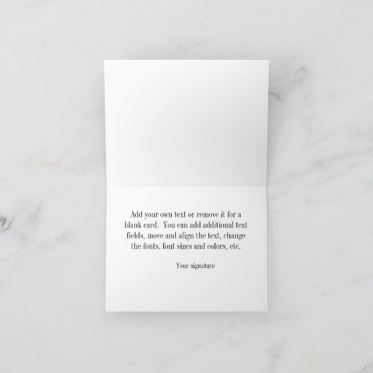 Roze marine 3 Initiaal Vine Script Monogram DIY BG Notitiekaartje (Binnen)