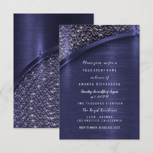 Roze marinemacht Glitter Vrijgezellenfeest Birthda Kaart