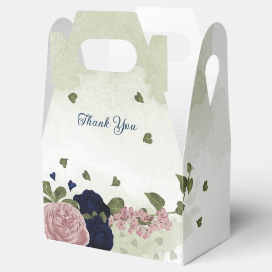 roze marinesbloemen grilly bruiloft bedankdoosjes (Geopend)