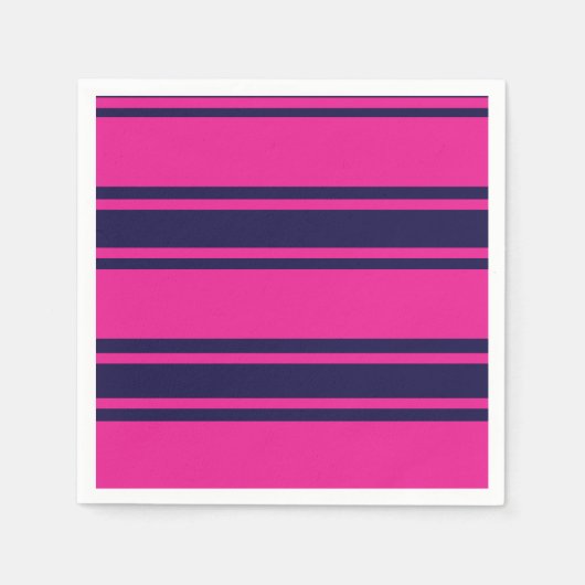 Roze marinestrepen servet (Voorkant)