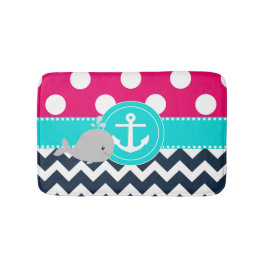 Roze marinewalvis Bathmat Badmat