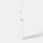 Roze marmer aangepaste monogram iPhone 14 Hoesje iPhone Hoesje (Linkerkant)