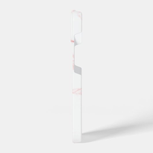 Roze marmer aangepaste monogram iPhone 14 Hoesje iPhone Hoesje (Linkerkant)