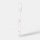 Roze marmer aangepaste monogram iPhone 14 Hoesje iPhone Hoesje (Rechterkant)