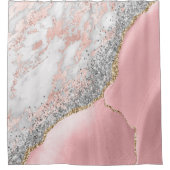 Roze marmer Agate Douchegordijn (Voorkant)