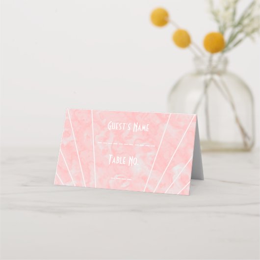 Roze Marmer Art Deco Design Bruiloft (Voorkant)