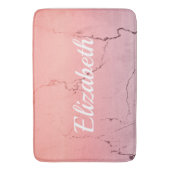 Roze marmer badmat (Voorkant Verticaal)