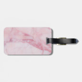 Roze marmer bagagelabel (Achterkant horizontaal)
