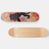 Roze Marmer Black Panther Skateboard (Horizontaal)
