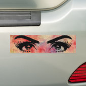 Roze marmer-Bumpersticker Bumpersticker (Op auto)