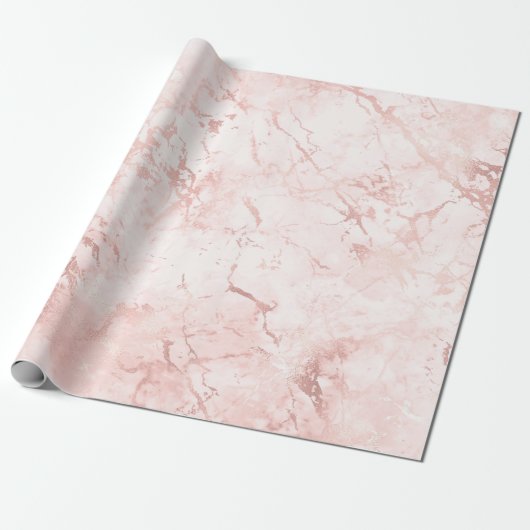 roze marmer cadeaupapier (Uitgerold)