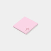 Roze marmer Caduceus medisch symbool Post-it® Notes (Schuin)